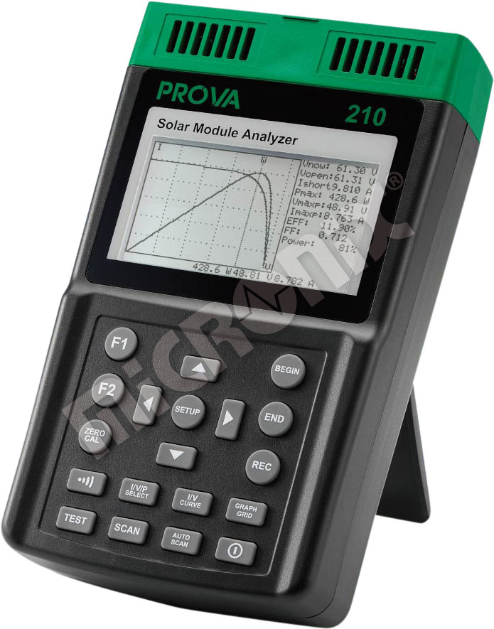 PROVA-210 (60V / 12A) 태양 전지, 태양 광 효율 효율 및 IV Curve 측정기